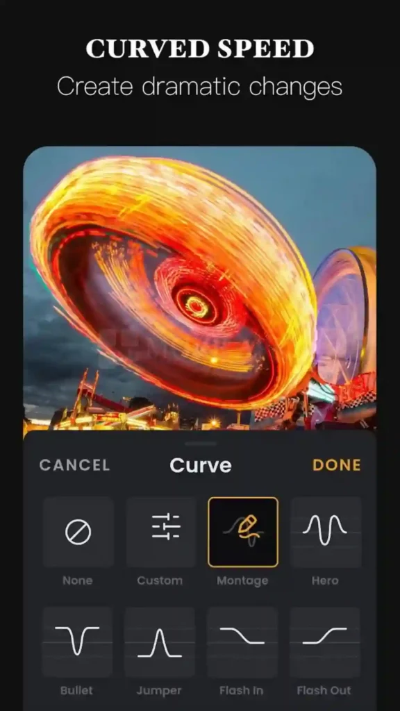VivaVideo Curved Speed