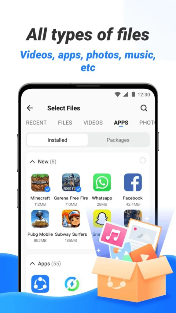 SHAREit-All types of file