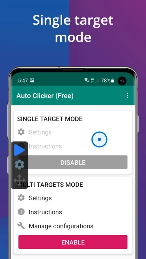 Auto Clicker-Single target mode